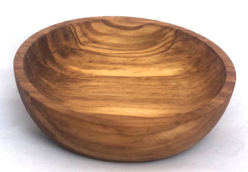 olive wood dipping bowl round